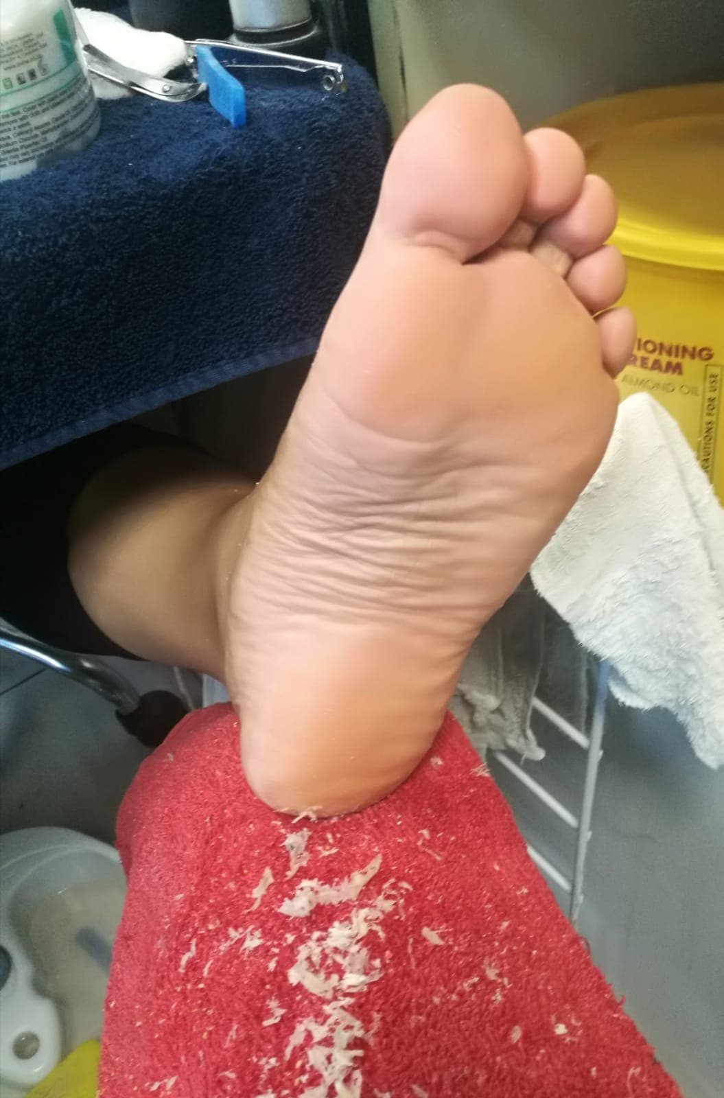 Vibrant ombre nail design.